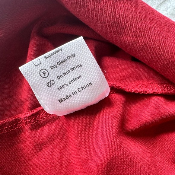 KUYIGO Mens Mandarin Collar Long Sleeve Casual Slim Fit Polo T Shirt Red - Picture 7 of 7